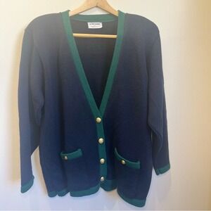Alfred Dunner Cardigan Wool Blend Sz L